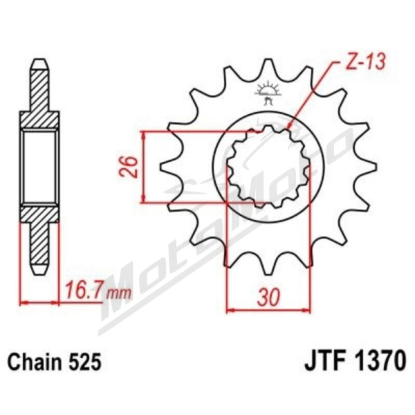 JT Grandinės komplektas sustiprintas 525Z3 15/42 Honda CB / CBR 650 14-26
