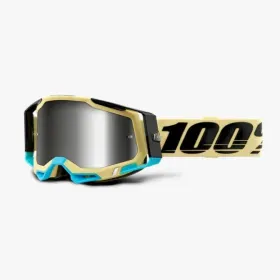 100% percent goggles model racecraft 2 airblast - mirror silver lens - color brown / black 