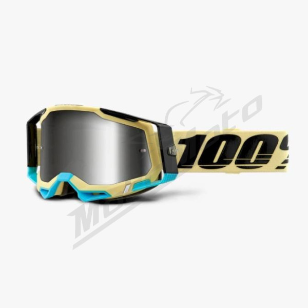 100% percent goggles model racecraft 2 airblast - mirror silver lens - color brown / black 