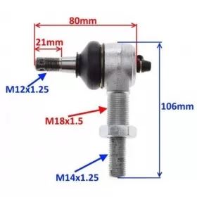 Steering tie rod ball joint ATV STXE 250cc (106mm length) M14/ M18/ M12 1pc