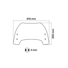 Vėjo stiklas MALOSSI Sport Piaggio Beverly 300 / 400 HPE 21-> H2O 4T