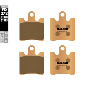 GALFER Street Front brake pads sintered metal gold KH423/4 Triumph / Yamaha 1200-1900 06-13