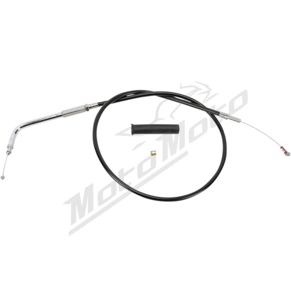 DRAG SPECIALTIES Black Vinyl Throttle/Idle Cable Harley Davidson FLD / FLHR / FLHRC / FLHRS / FLHRSEI 1340-1800cc 96-22