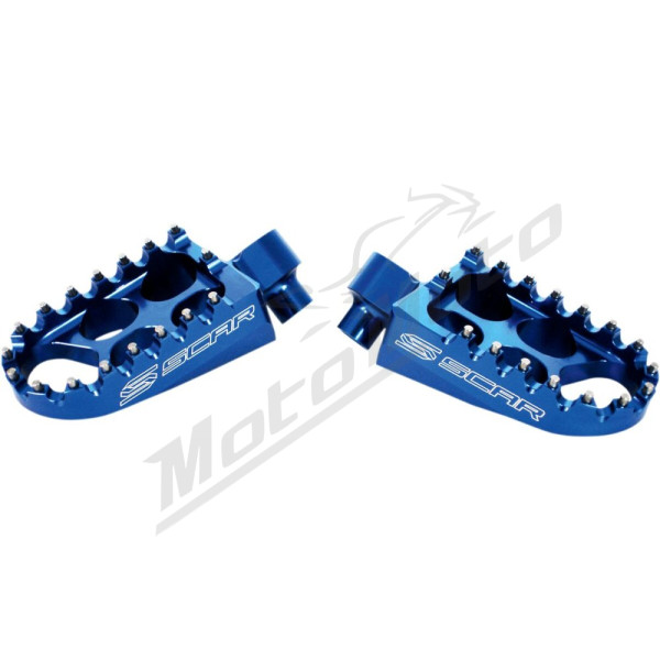 SCAR Standard Drivers Footpegs Blue Fantic / Yamaha / Alta 85-450 97-26