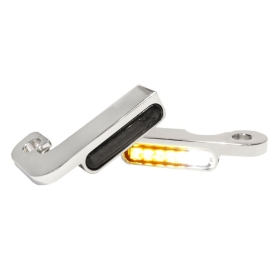 HEINZ BIKES LED Handlebar Turn Signals/ Position Lights Chrome Harley Davidson FLHR / FLHRS / FLHTC / FLTCU / FLTR / FXRT / FLTRI 1340/1800 90-14