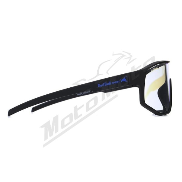 Spect Red Bull Dash Pro Sunglasses Soft Black w Photochromic Blue Mirror lens