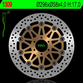 NG Front Floating Brake Disc 296X58X4mm Honda VTR 250cc 98-13