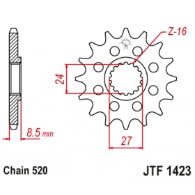 Front sprocket JTF1423