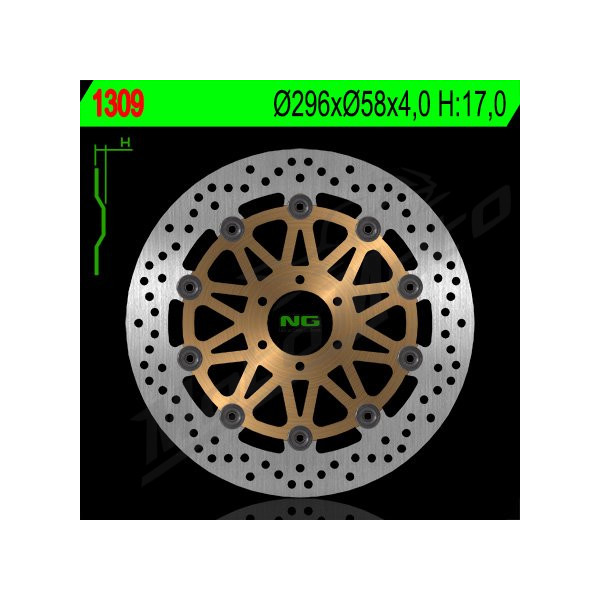 NG Front Floating Brake Disc 296X58X4mm Honda VTR 250cc 98-13