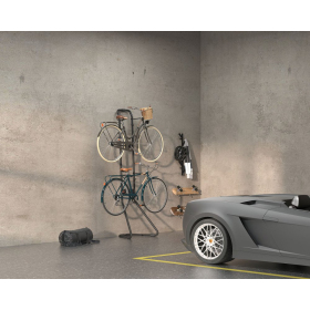 Biketec bicycle rack (freestanding for 2 bicycles) color black ( bike rack)