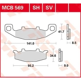 TRW SV Series Sindered Brake Pads Kawasaki / Suzuki 250-1100cc 86-04