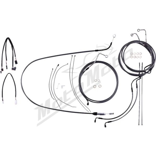 MAGNUM SHIELDING Anglies pluošto trosų / lynų / elektros laidų prailginimo kompl. 30.5/35.5cm Harley Davidson FLH / FLHT / FLHTK / FLHXST 1750/1977 21-24 