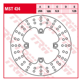 TRW ZF Rear Brake Disc Triumph Tiger / Bonneville / Scrambler / Thruxton / Sprint 800-1050cc 99->