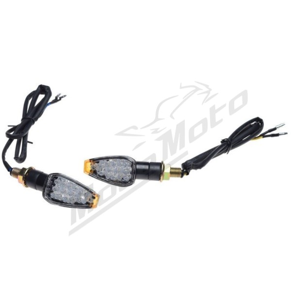 Universal turn signals Black LED 2pcs