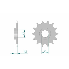 AFAM Steel Standard Front Sprocket 21307 - 520 13-14 teeth YAMAHA TT-R 250 1994-2004 