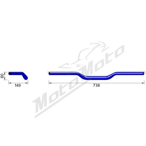 HIGHSIDER Pro X-Bar Superbike XN1 Vairas 738mm BMW / Ducati / Suzuki / Triumph 125-1700 06-26