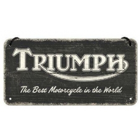 Metal tin sign TRIUMPH BLACK WOOD 10x20