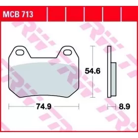 BRAKE PADS TRW MCB713 STANDARD