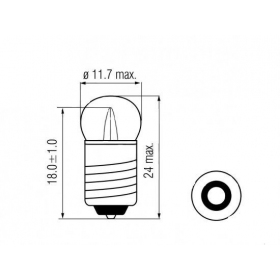 Lemputė BOSMA E10 12V/3W