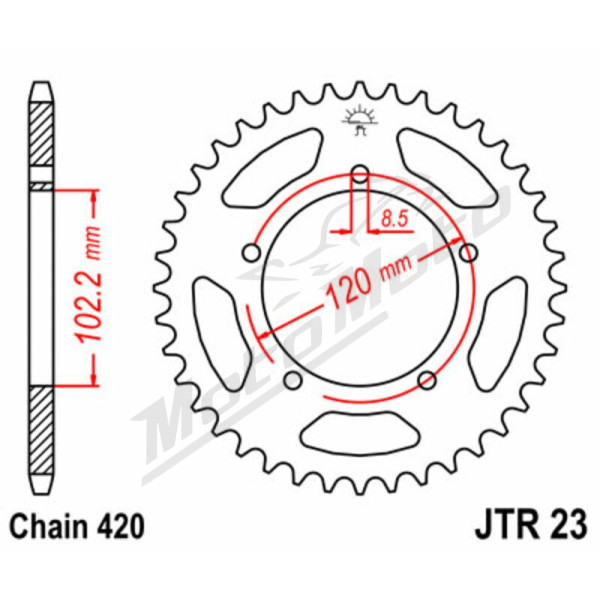 JT Chain Set 420HDR 12/47 Aprilia RS 50 2004