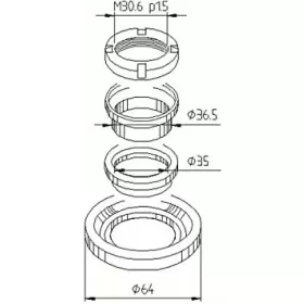 Fork bearing set BUZZETTI GILERA / PIAGGIO