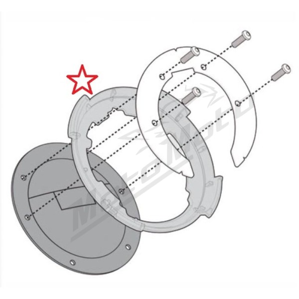 Givi Specific metal flange for fitting the TankLock tank bags Honda CB / CBR / VFR 500-1200cc 13-20