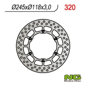NG BRAKES Priekinis fiksuotas stabdžių diskas 245mm Yamaha WR / YZ 125-400cc 90-01