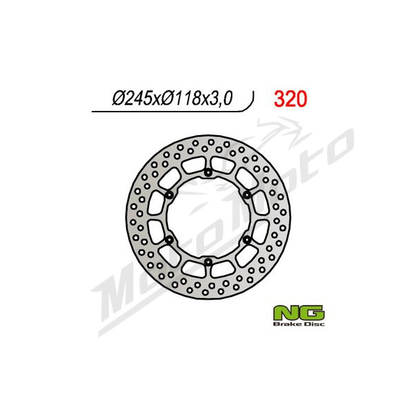 NG BRAKES Front Fixed Brake Disc 245mm Yamaha WR / YZ 125-400cc 90-01