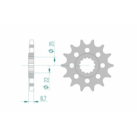 AFAM Steel Standard Front Sprocket 28403 - 525 15-17 teeth ​​​​​​​SUZUKI GSX-R 1000cc 01-08
