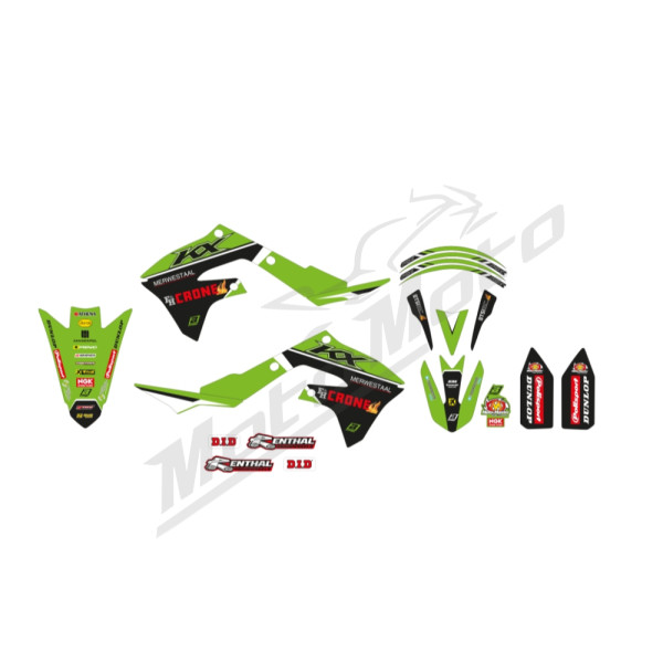 Blackbird lipdukų rinkinys Replica Kawasaki Racing F&H 22 Kawasaki KX 250-450F 19-24