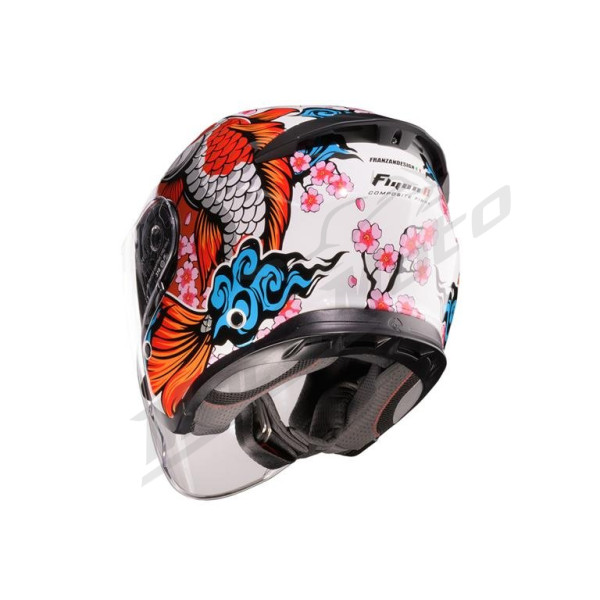 Helmet Open Jet Caberg Flyon II Koi white/red/orange/blue