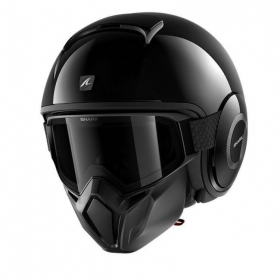 Shark Street-Drak Blank Black open face helmet