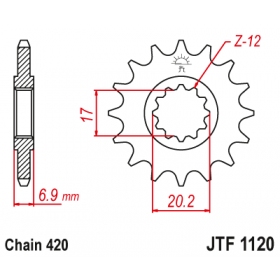 Front sprocket JTF1120 AM6 50 2T 