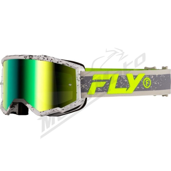 FLY RACING Zone Goggle Black/Grey - Red Mirror/Smoke Lens