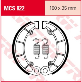 TRW Brake shoes rear Honda / Kawasaki 50-1100 83-10