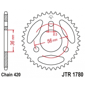 Rear sprocket JTR1780