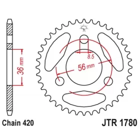 Rear sprocket JTR1780