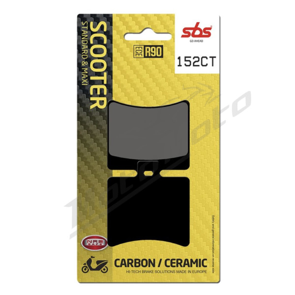 SBS 152CT Scooter Carbon Tech Organic Brake Pads Aprilia / Beta / Derbi / Malaguti 50-500cc 99-19