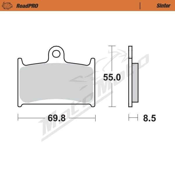 MOTO-MASTER Roadpro Front Brake Pads MZ / Triumph / Yamaha 250-2300 89-18