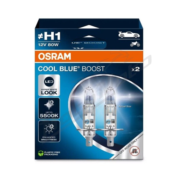 OSRAM Cool Blue Boost Bulb H1 12V/80W 2pcs