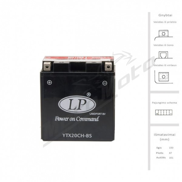 LANDPORT Accumulator 18 Ah 270A EN 12V LTX20CH-BS