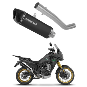 Dominator Exhaust Silencer Muffler HP6 BLACK + dB killer Rieju Aventura 500 2023->