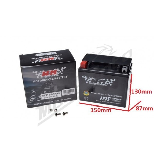 Battery WTX12-BS / YTX12-BS 12V 10Ah