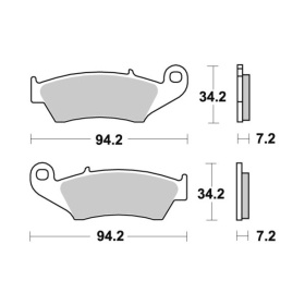 Sbs stabdžių trinkelės 694CS Carbon Silver APRILIA / GAS GAS / HONDA / KAWASAKI / SUZUKI / YAMAHA