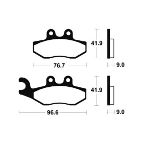TECNIUM Maxi Scooter Sintered Metal Brake pads MSS286 Aprilia / Gilera / Peugeot / Piaggio / SYM / Vespa 250-500cc 05-24