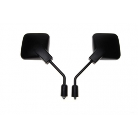 Universal square mirrors  Black / Thread M10 / 2pcs