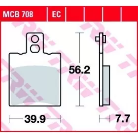 BRAKE PADS TRW MCB708 STANDARD