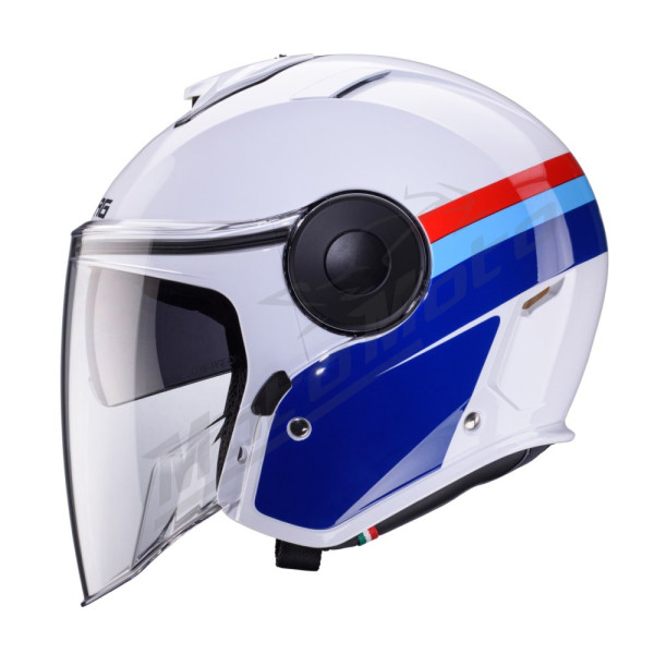 Open Jet Helmet Caberg Soho Zephyr white/blue/red