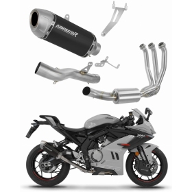 CF MOTO 675 SR-R 2024-2025 Dominator Full Exhaust System Collector Silencer S6 BLACK + dB killer