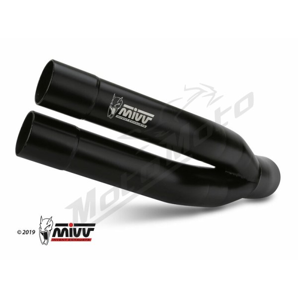 MIVV Double Gun Full Steel Black Muffler Benelli 502C / Leoncino 500cc 19-24
